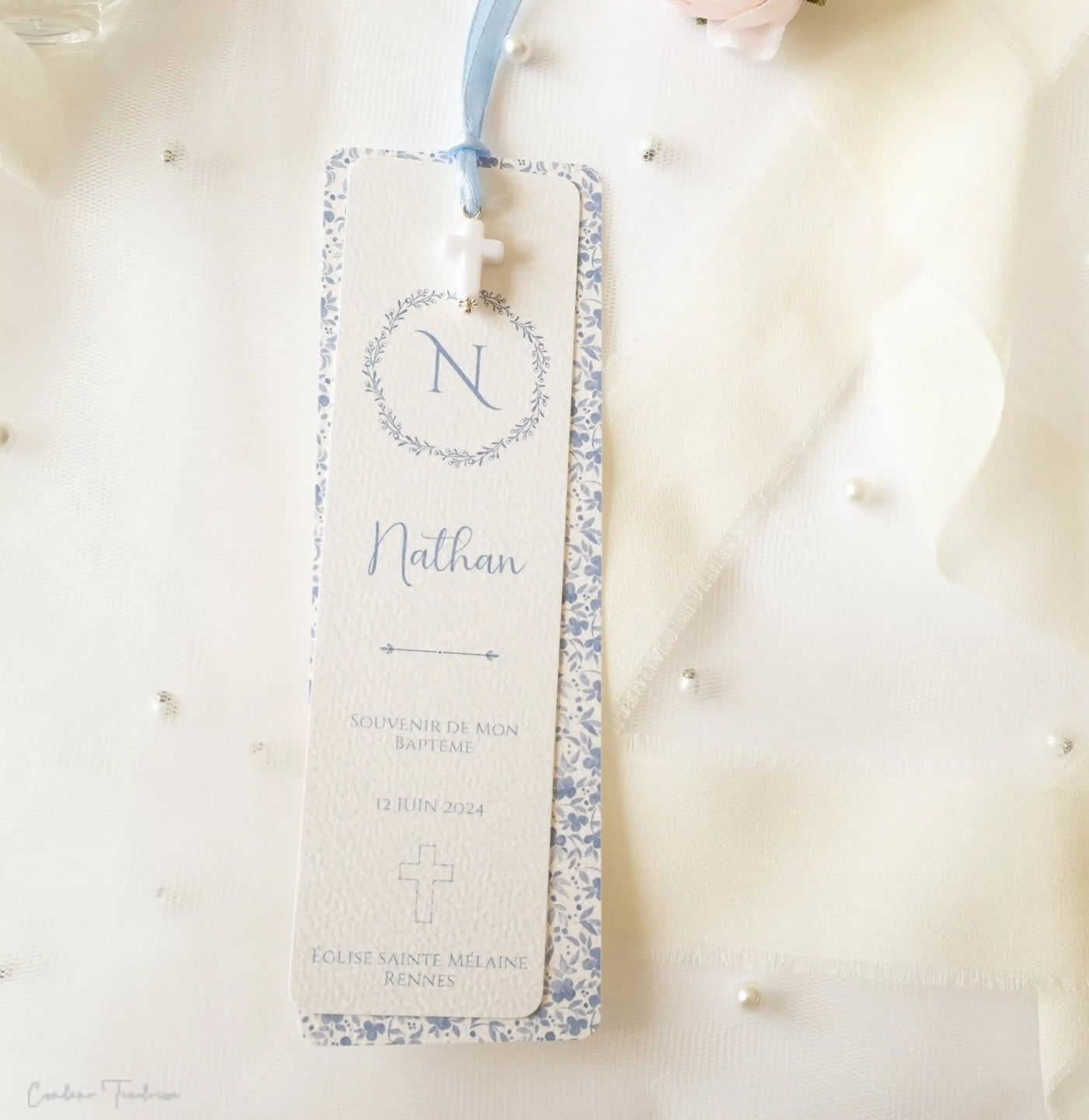 Signet de baptême ou communion personnalisé - Collection Nathan