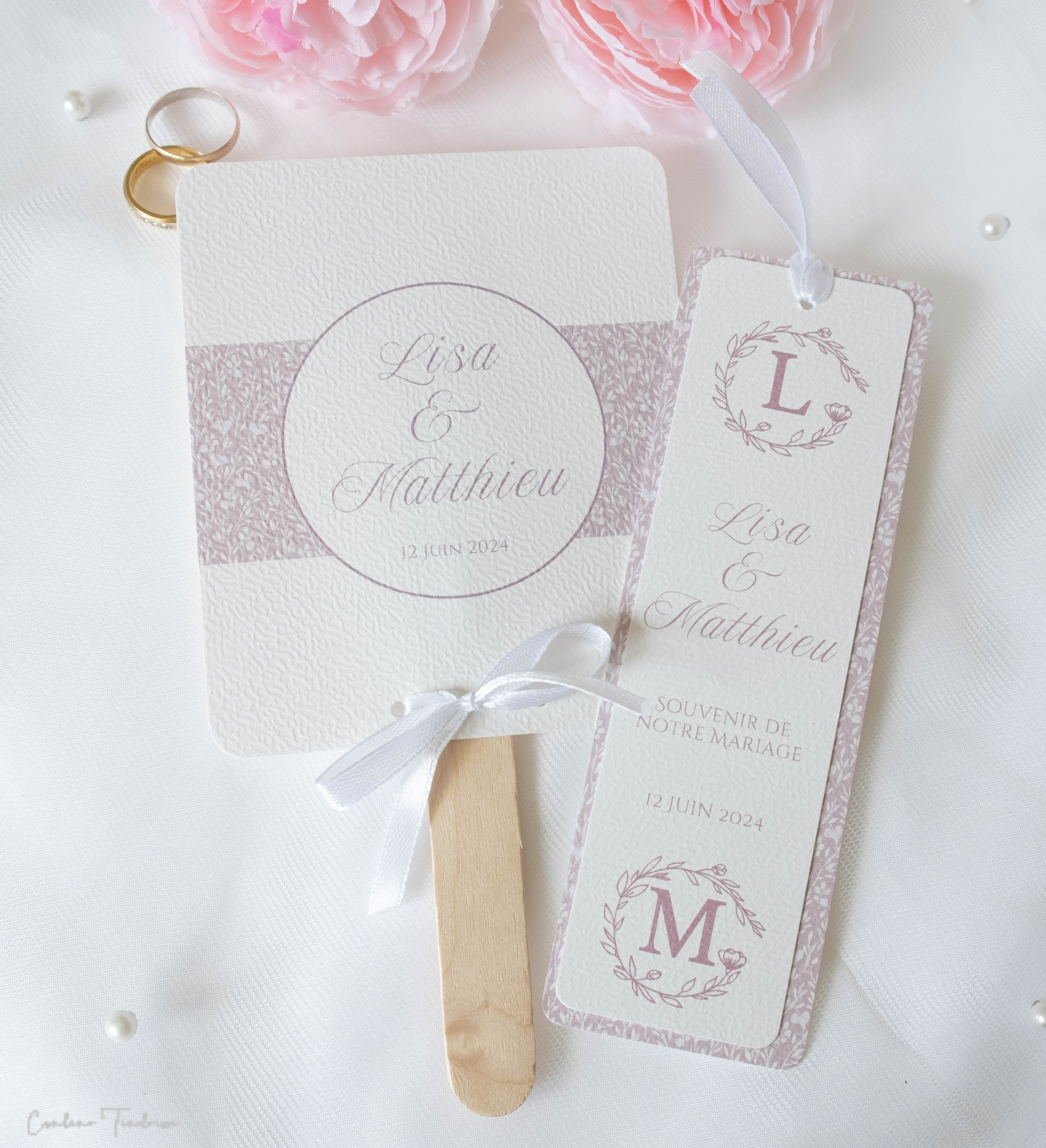 Papeterie de Mariage Personnalisée Fleurie Rose Poudré : Collection Élérose
