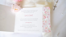 Faire Part de Baptême ou Communion fleuri - Collection Salomé