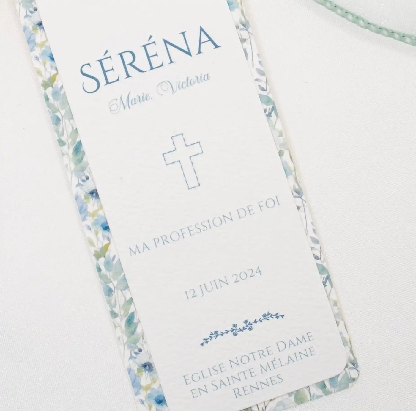 Signet de baptême ou communion personnalisé Serena