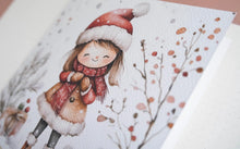 Cartes de vœux de Noël – Lot de 3 cartes carrées pliables avec enveloppes