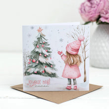Cartes de vœux de Noël – Lot de 3 cartes carrées pliables avec enveloppes