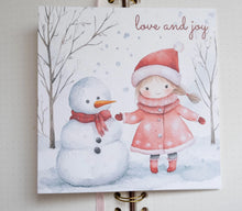Cartes de vœux de Noël – Lot de 3 cartes carrées pliables avec enveloppes