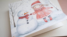 Cartes de vœux de Noël – Lot de 3 cartes carrées pliables avec enveloppes