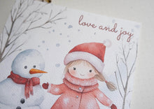 Cartes de vœux de Noël – Lot de 3 cartes carrées pliables avec enveloppes