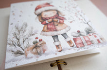 Cartes de vœux de Noël – Lot de 3 cartes carrées pliables avec enveloppes