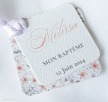 Etiquettes pour Dragées et Petits Cadeaux à imprimé fleuri - Collection Mélissa