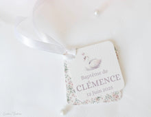 Faire Part de Baptême ou Communion à imprimé Fleuri - Collection Clémence