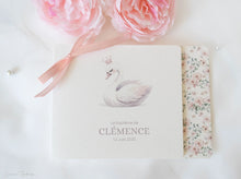 Faire Part de Baptême ou Communion à imprimé Fleuri - Collection Clémence