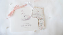 Faire Part de Baptême ou Communion à imprimé Fleuri - Collection Clémence