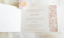 Faire Part de Baptême ou Communion fleuri - Collection Salomé
