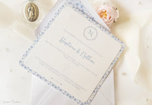 Faire Part de Baptême ou Communion fleuri - Collection Nathan