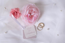Étiquettes personnalisées mariage – Pour dragées et petits cadeaux | Collection Elérose motif fleuri élégant