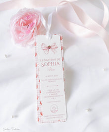Signet de baptême personnalisé – Souvenir communion, thème fraises – Collection Fragola