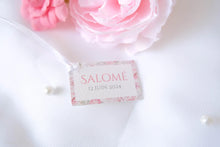 Etiquettes pour Dragées et Petits Cadeaux  à fleurs roses - Collection Salomé
