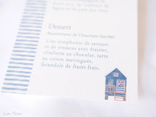 Menu baptême ou communion personnalisé – Thème marin élégant, Collection Malo