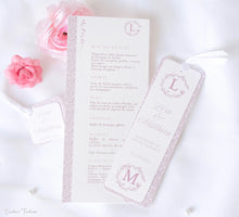 Menu de Mariage Personnalisé Elégant à imprimé fleuri - Collection Elérose