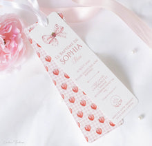 Signet de baptême personnalisé – Souvenir communion, thème fraises – Collection Fragola