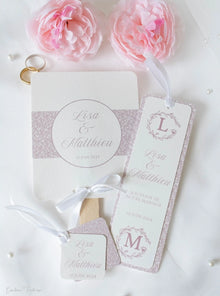 Étiquettes personnalisées mariage – Pour dragées et petits cadeaux | Collection Elérose motif fleuri élégant